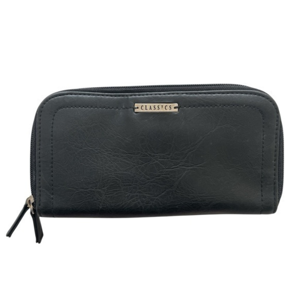 Classics Vintage Genuine Leather Double Zipper Wallet